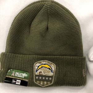 LA Chargers Knit Hat New Era Salute to Service